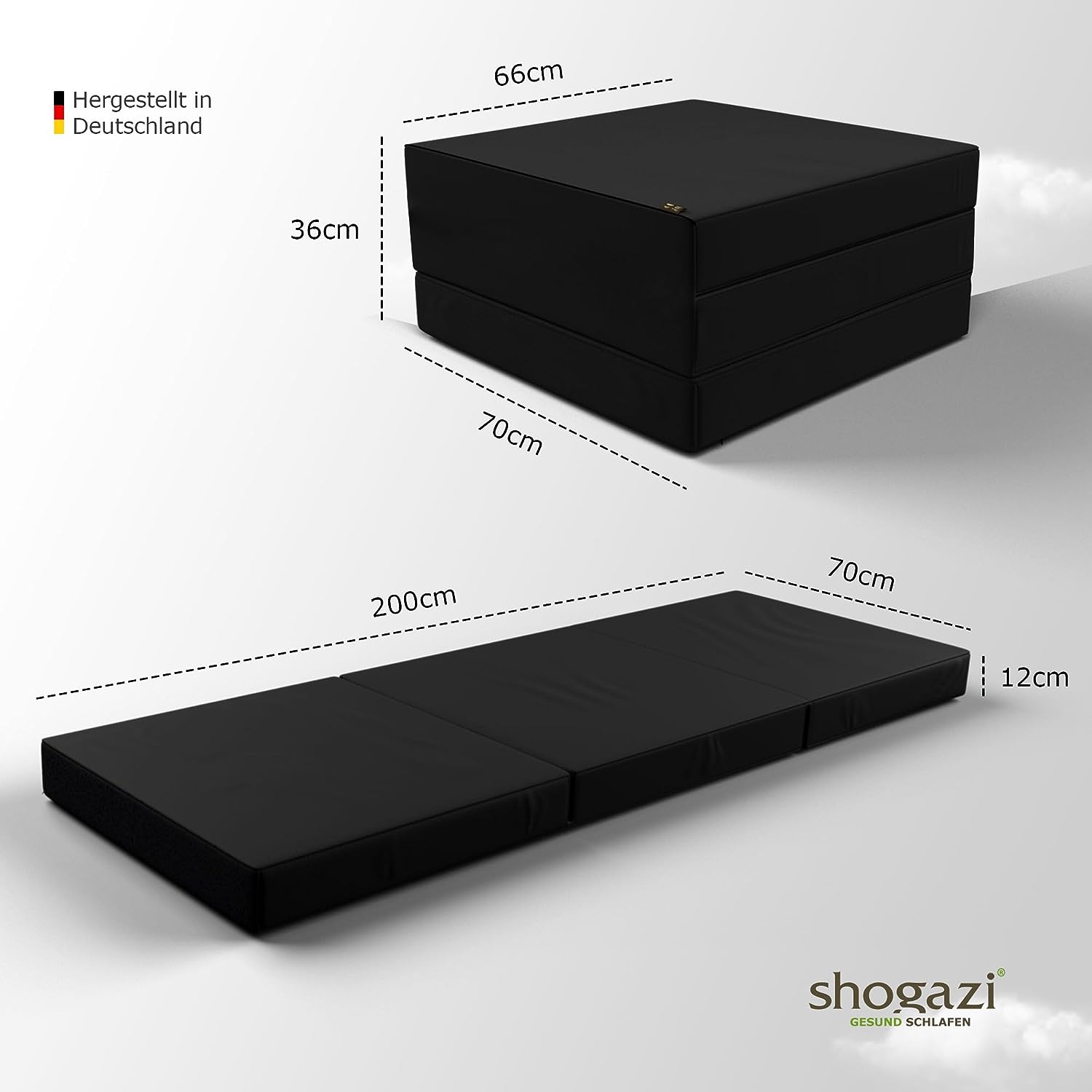 Klappmatratze 70x200 cm von shogazi ®