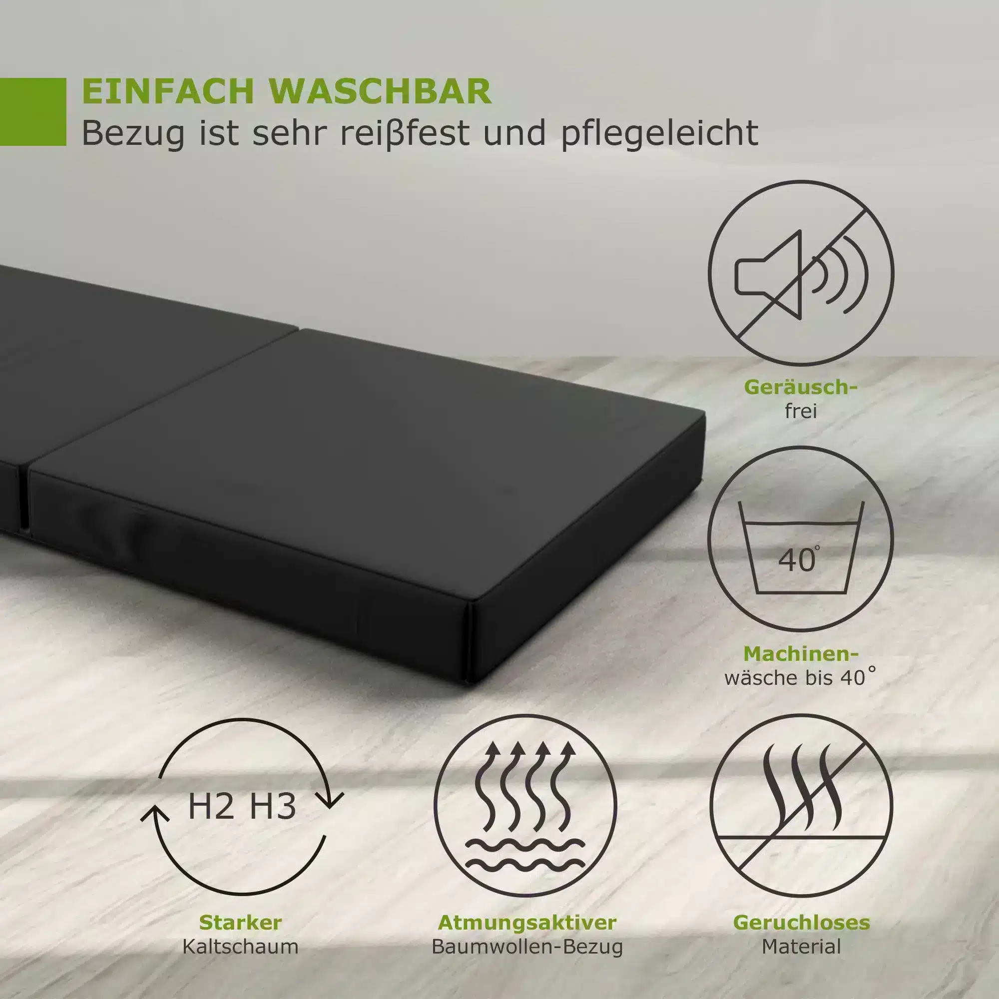 Klappmatratze 70x200 cm von shogazi ®